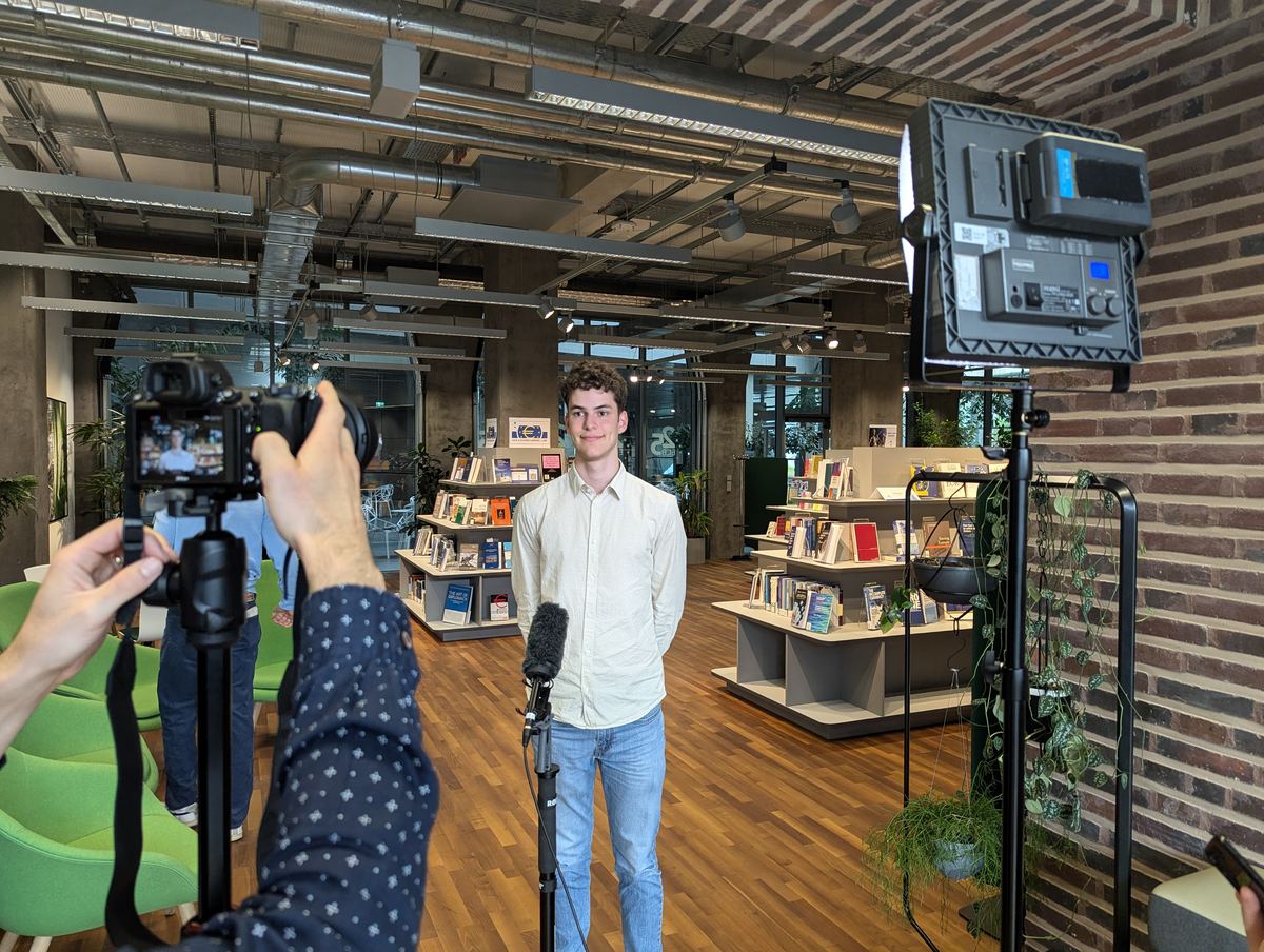 Im TV-Studio der EZB, 2024