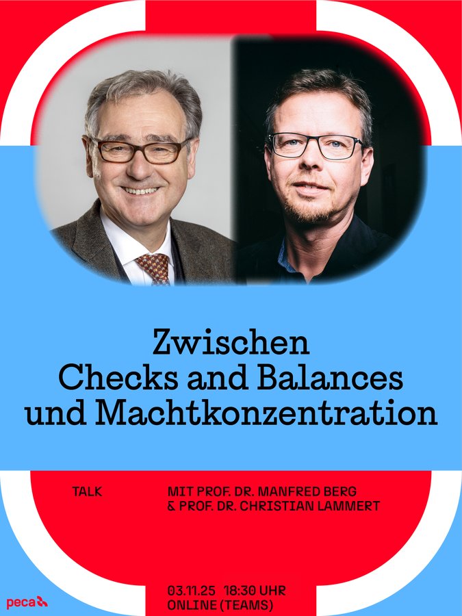 Plakat: Zwischen Checks and Balances