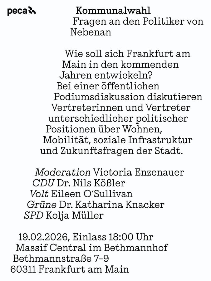 Plakat: Frankfurt wählt 2026
